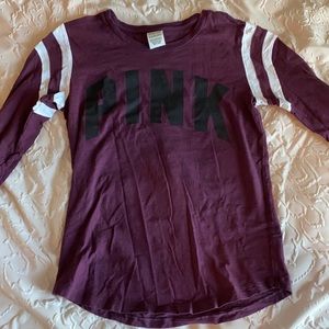 VS Pink XS Dark Purple Long Sleeve Shirt
